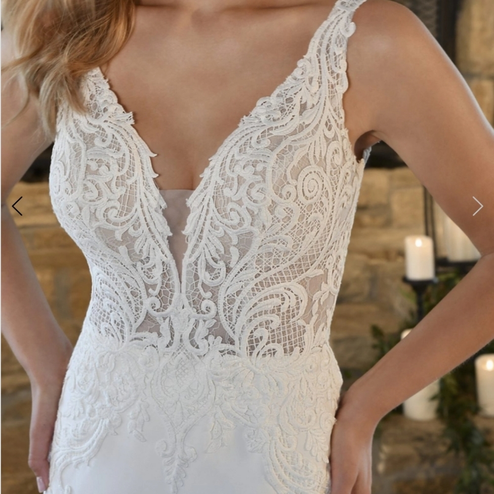 New Stella York Wedding Dress Style 7478 Size 14 - Picture 6 of 8
